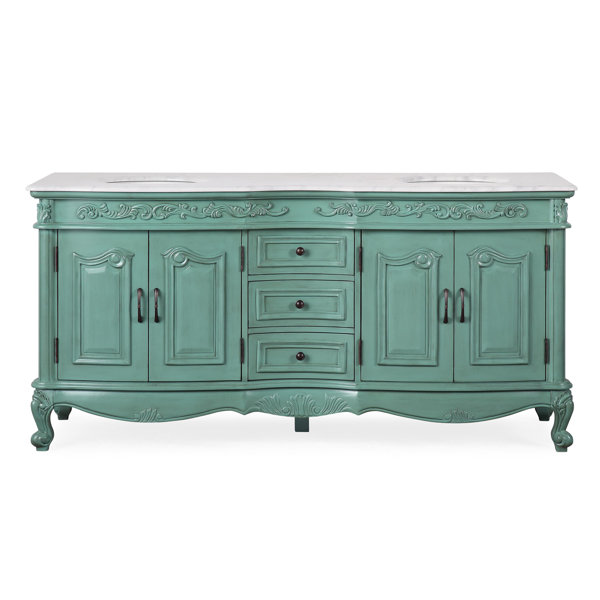 Fleur De Lis Living Ola Keifer 72" Double Bathroom Vanity Set Wayfair